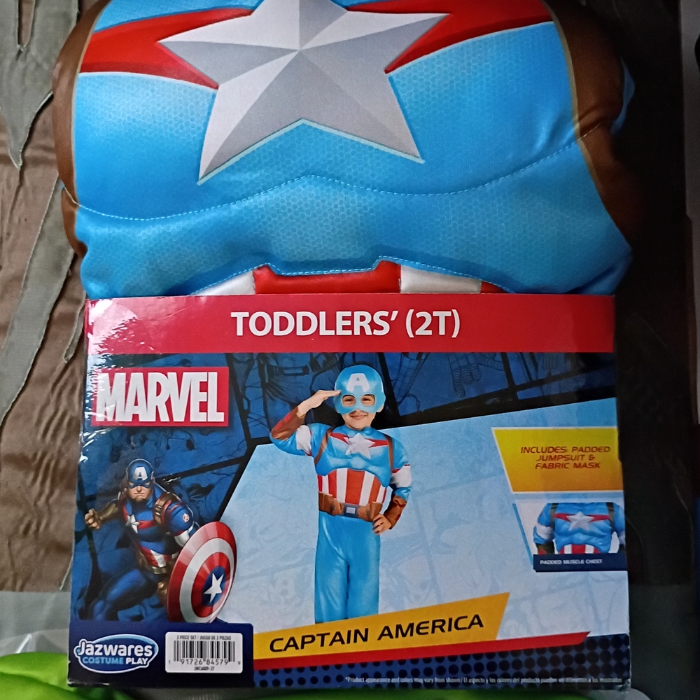 Marvel Captain America Kids Costume - Blue, Red, White